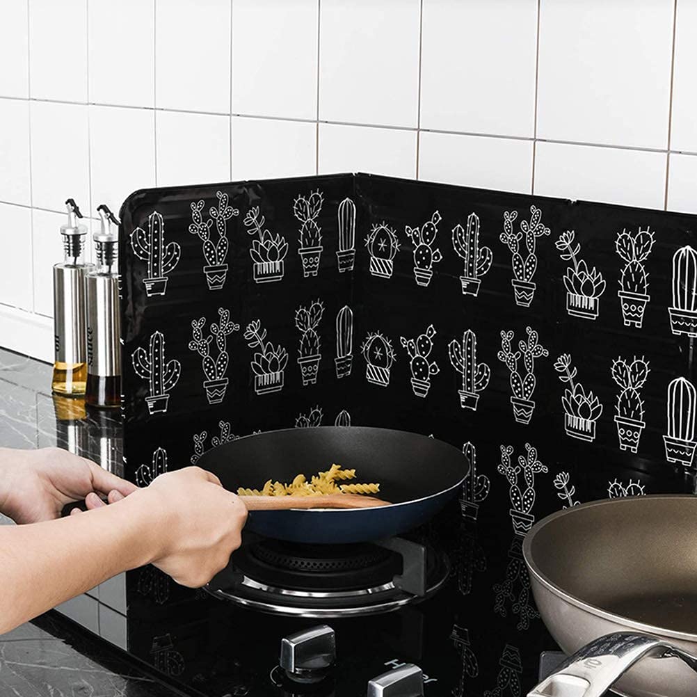 Protection Anti-Éclaboussures De Graisse En Acier Inoxydable Pliable - Écran Pour Cuisinière à Gaz 29 X 40 Cm (4 Tranches