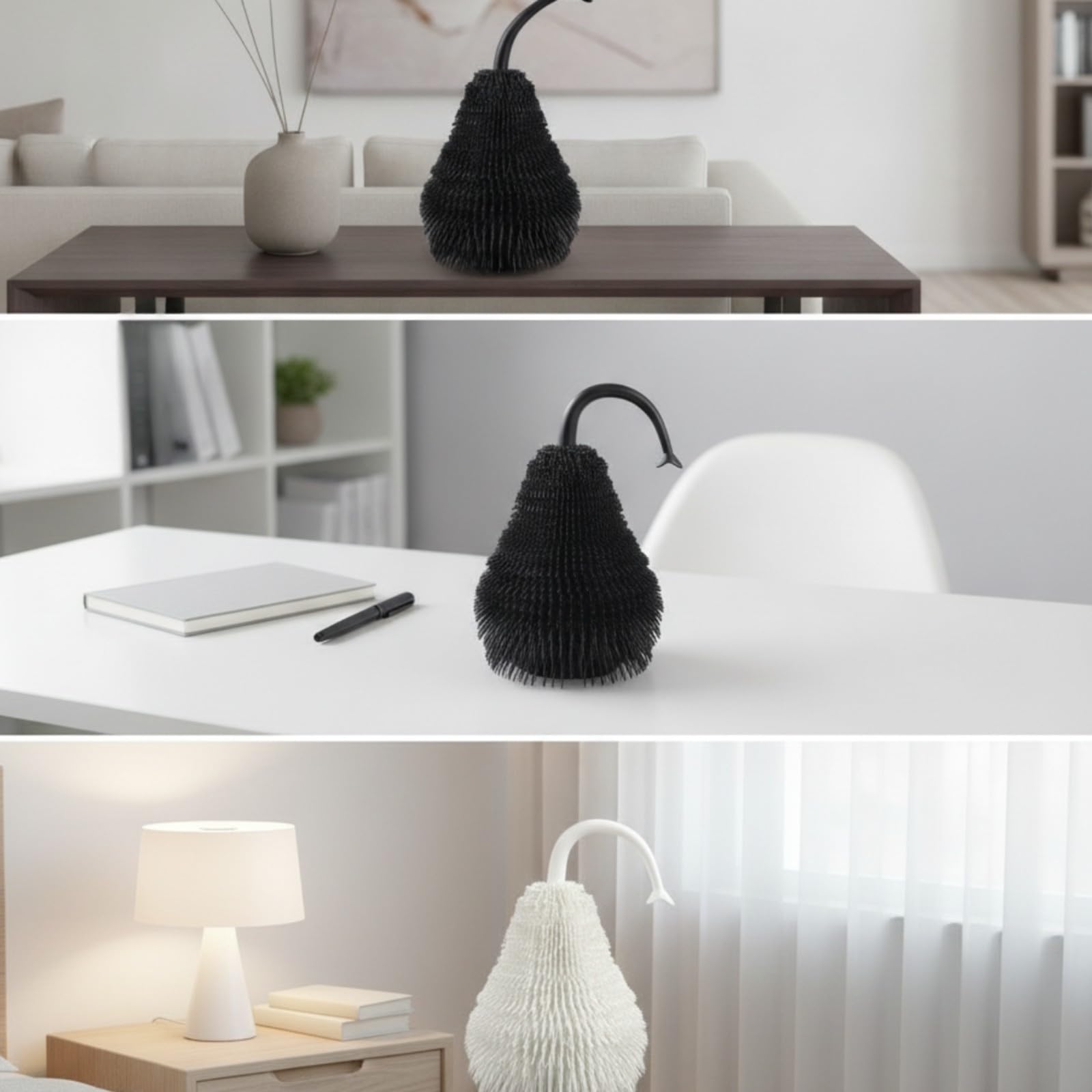 B Baosity Escultura Mesa con Relieve, Negro, 15.5x14x21.5cm