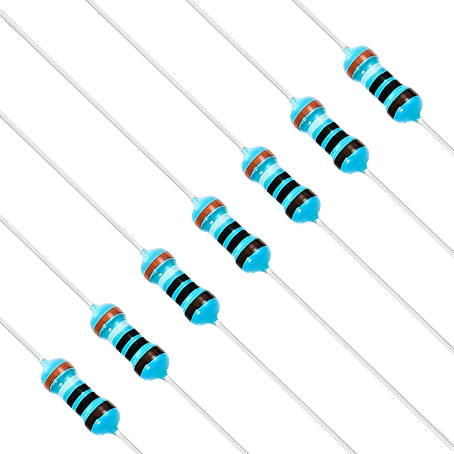 Chanzon 100pcs 1/4W (0.25W) 390 Ω ohm Metal Film Fixed Resistor 0.01 ±1% Tolerance 390R MF Through Hole Resistors Rohs Certificated