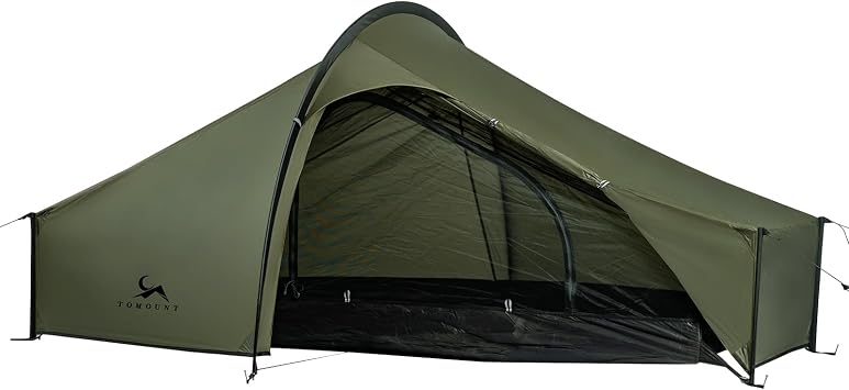 TOMOUNT Bivy Tent Ultralight 15D Nylon 1 Person Waterproof Bivouac Sack Small Pack Size Trekking Tent Green Camping Tent for Outdoor Camping Hiking Travel and Climbing