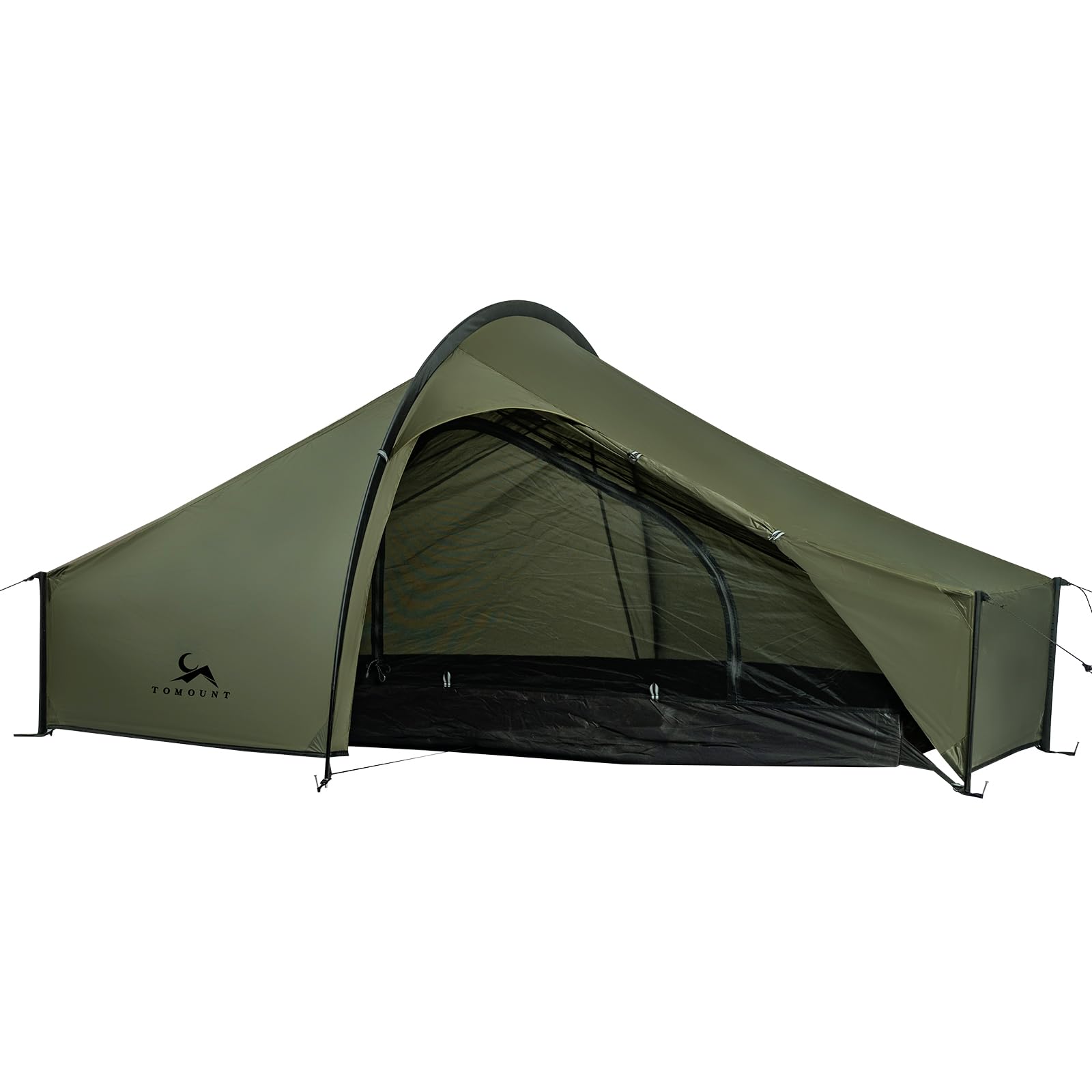 TOMOUNT Bivy Zelt Nylon Ultralight 1 Person wasserdichtes Biwaksack kleines Packmaß Trekkingzelt grün Campingzelt für Outdoor Camping Wandern Reisen und Klettern