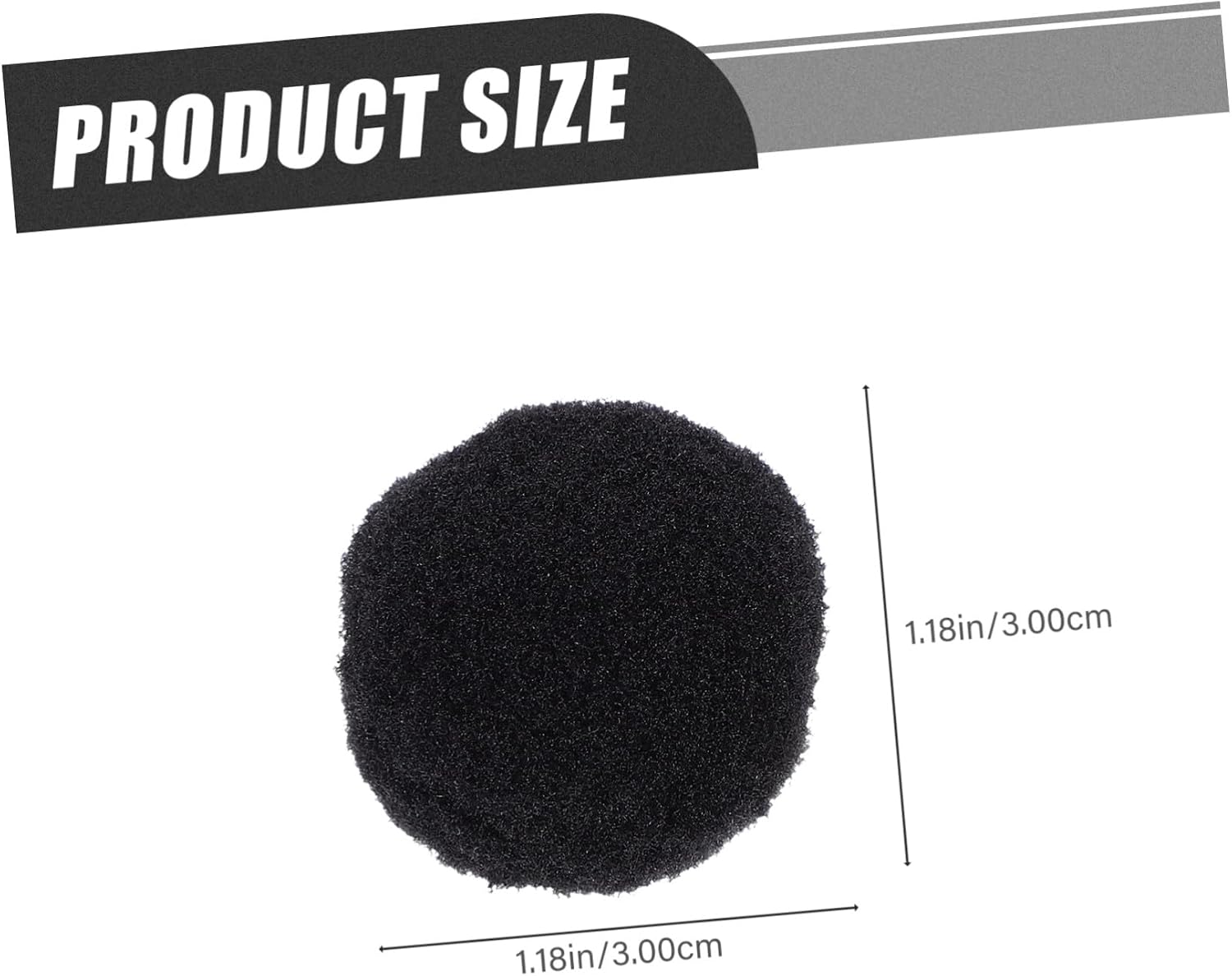 Gogogmee 500 Pcs Black Polyester Pom Poms Fluffy Decorative Balls for Clothing Decor DIY Crafts Hats Shoes Sweaters Art Projects and Handmade Accessories