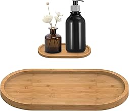 Bamboo Soap Tray, Bamboo Soap Dispenser for Bathroom CounterTop, Wooden Dish & Dispenser Tray Kitchen Holders, Dresser Jewelry Ring Dish, Comestic Holder Bathtub Organizer