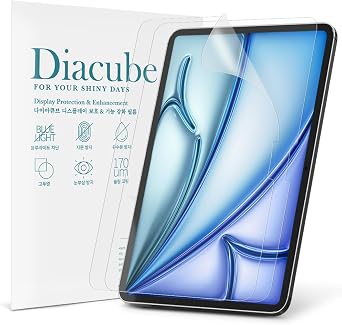 2-Pack Anti Glare Screen Protector with Blue Light Filter For iPad Air 11 Inch M4/M3/M2 2026/2025/2024 8th/7th/6th Gen, Anti-Glare Matte PET Film, Anti-Fingerprint, High Touch Sensitivity, Easy Installation