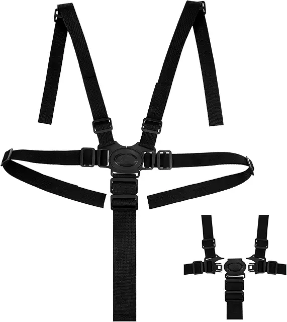 ALTcompluser 5-Punkt Sicherheitsgurt für Kinder - Verstellbar & Vielseitig (Schwarz)