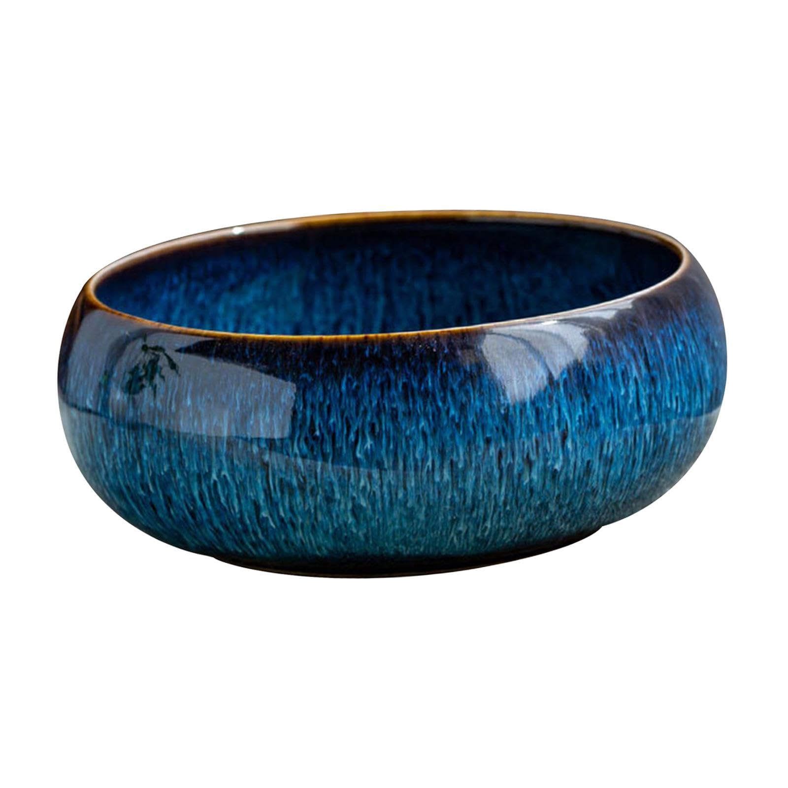 Lotus Flowers Bowl Versatile Portable Round Ceramic Planter Home Office Decor Gradient Blue|1 Lotus Bowl Planter-image-15