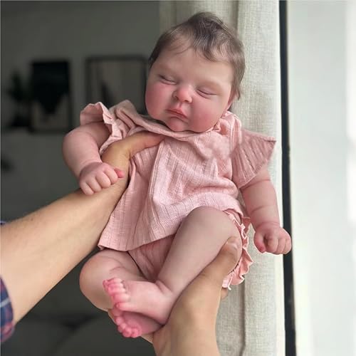Miniatura 3 de iCradle Muñeca de bebé recién nacida de 20 pulgadas, de silicona, de 19.7 in, juguete realista para niños a partir de 3 años (muñeca durmiente con