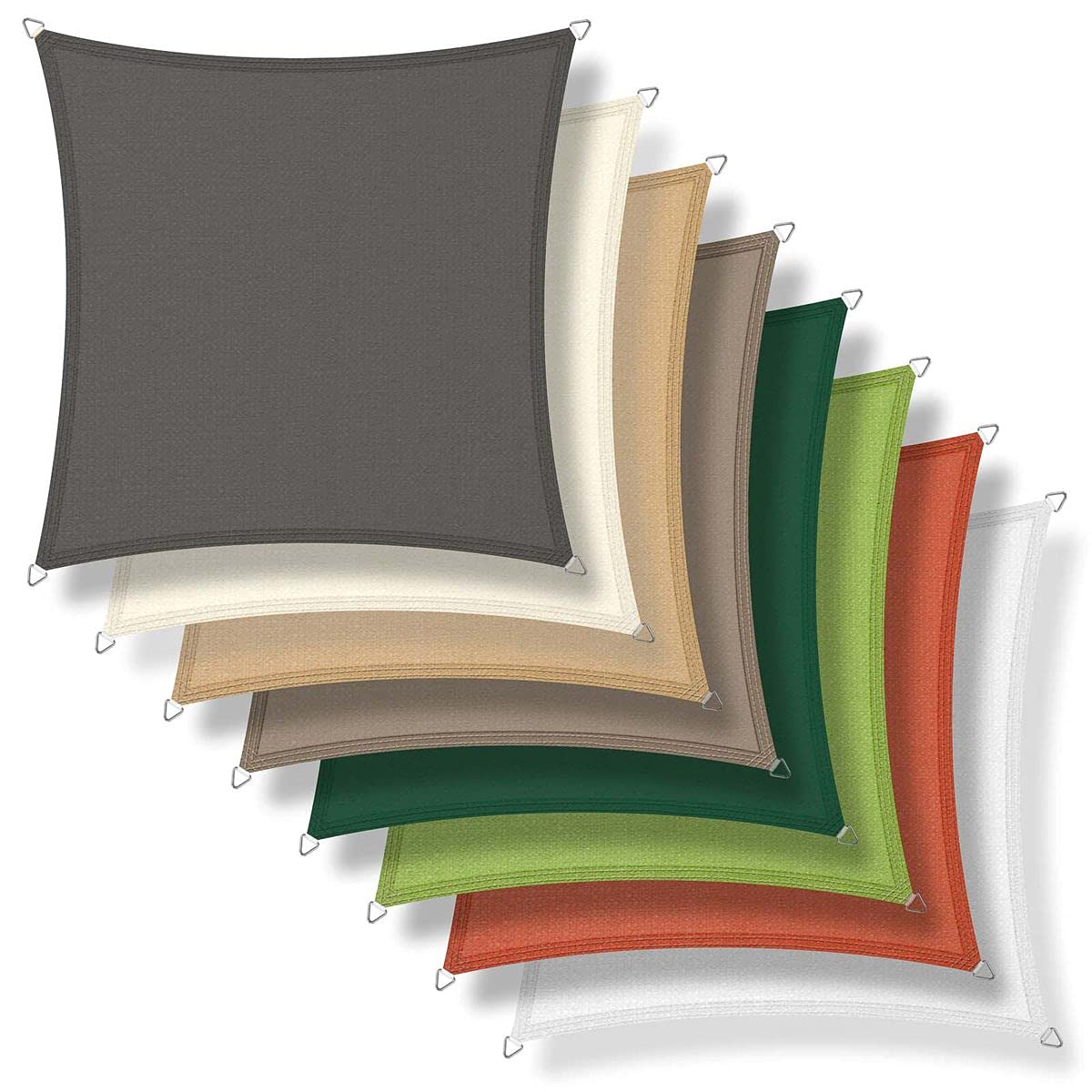 Sonnensegel quadratisch 2x2m inkl. Befestigungsseile