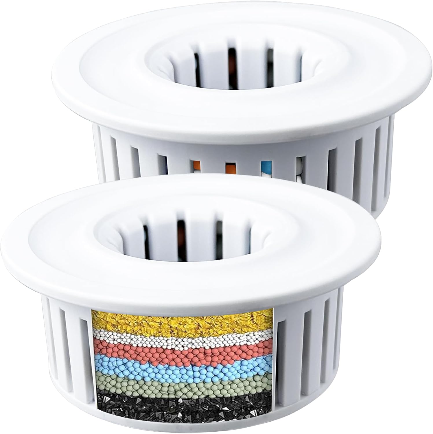 15 Stage Shower Filter for Hard Water - High Output Shower Water Filter to Remove Chlorine Fluoride Heavy Metals, Improves the Condition of Your Skin, Hair and Nails(2 Pack)