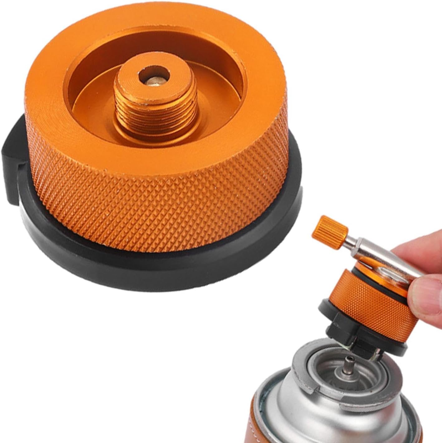 Gas Adapter, CB Can Conversion Adapter, OD Can Cassette Gas Adapter, Gas Refill Adapter, Conversion Plug, Aluminum Alloy, Stove Connector, Easy to Install, Gas Canisters, Gas Equipment, Lanterns, Gas Filled, Single Burners, For Burners, Leak Proof, Camping Equipment, Barbecues, Outdoors