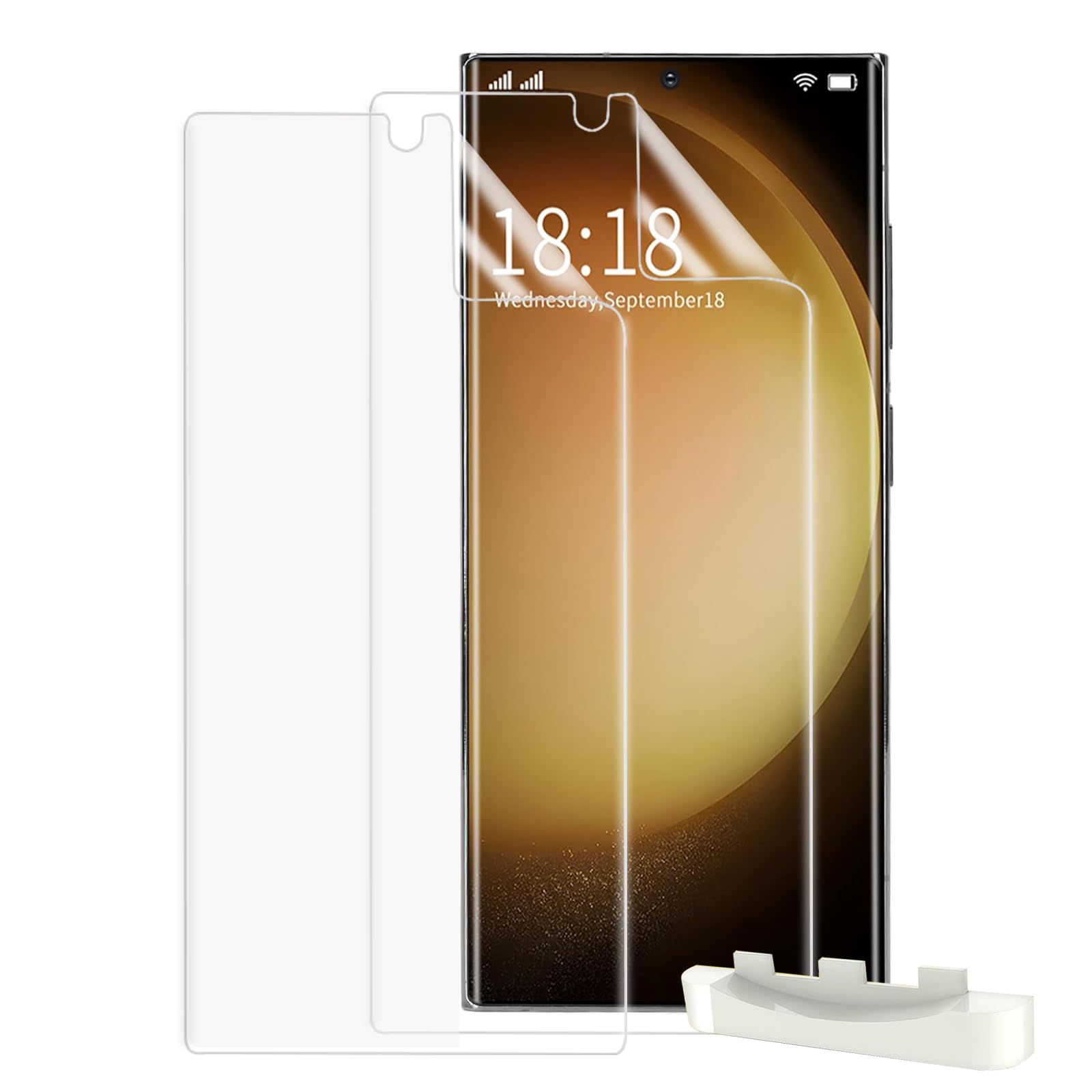 【ガイド枠付き】 SijiRuge Samsung Galaxy S23 Ultra / S22 Ultra 専用 フィルム 2枚
