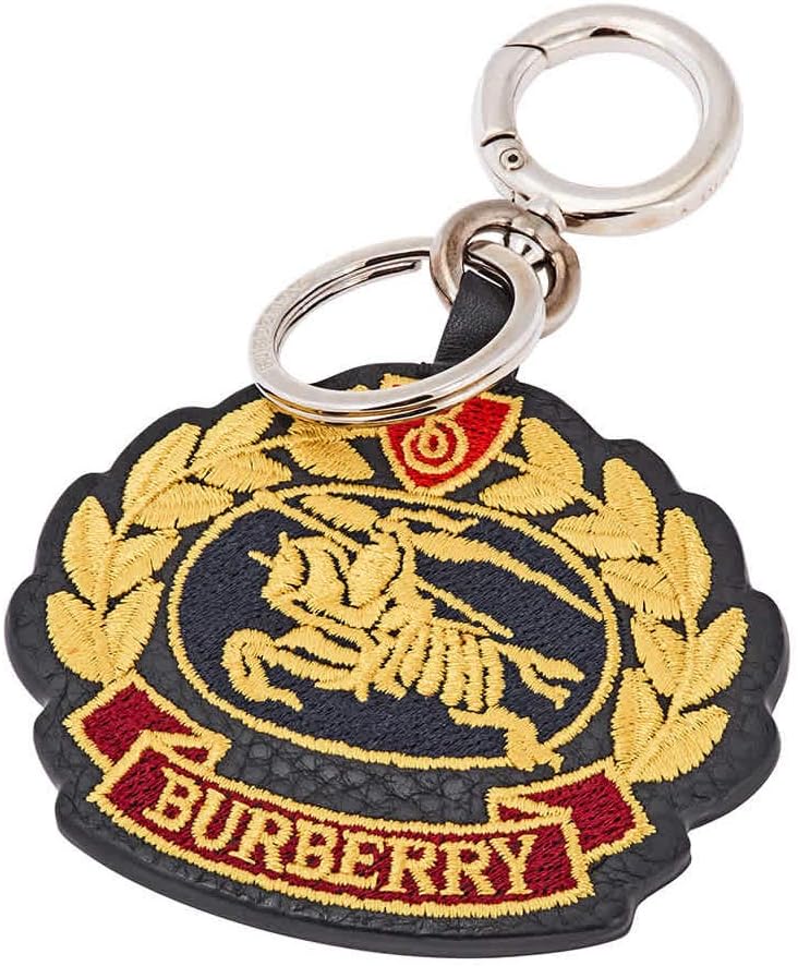 BURBERRYEmbroidered Archive Logo Leather Key Charm