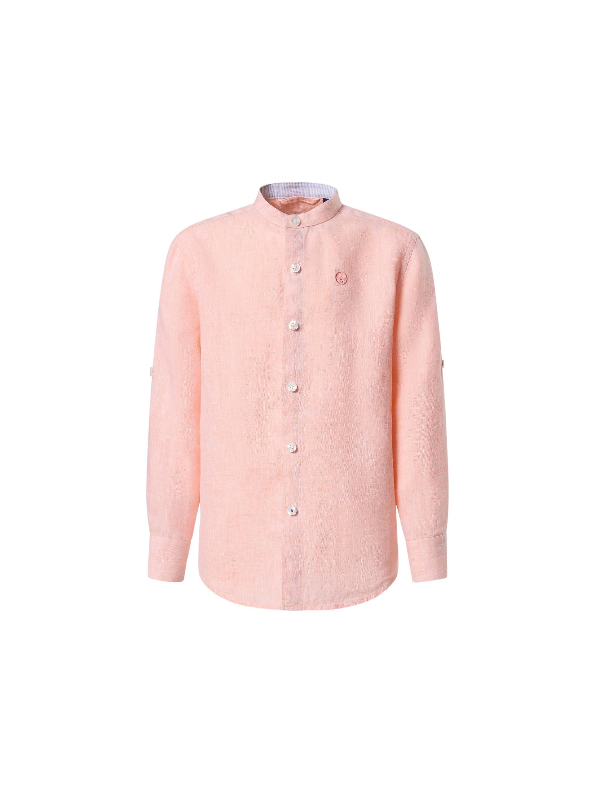 NORTH SAILS Camicia Bambino in Lino European Flax™ con Colletto Coreano