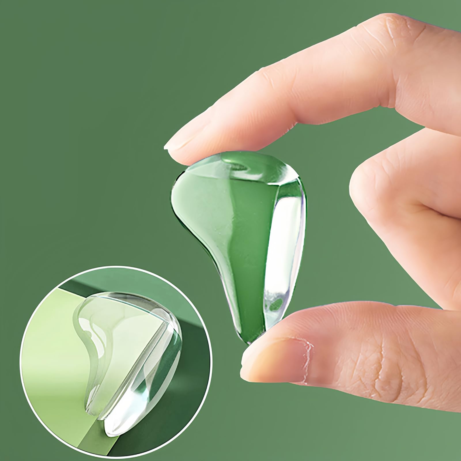 Paquete de 5 protectores de esquina transparentes para seguridad del bebé, protectores de bordes de muebles y parachoques de esquina de mesa, suministros transparentes a prueba de niños para bordes — view 6