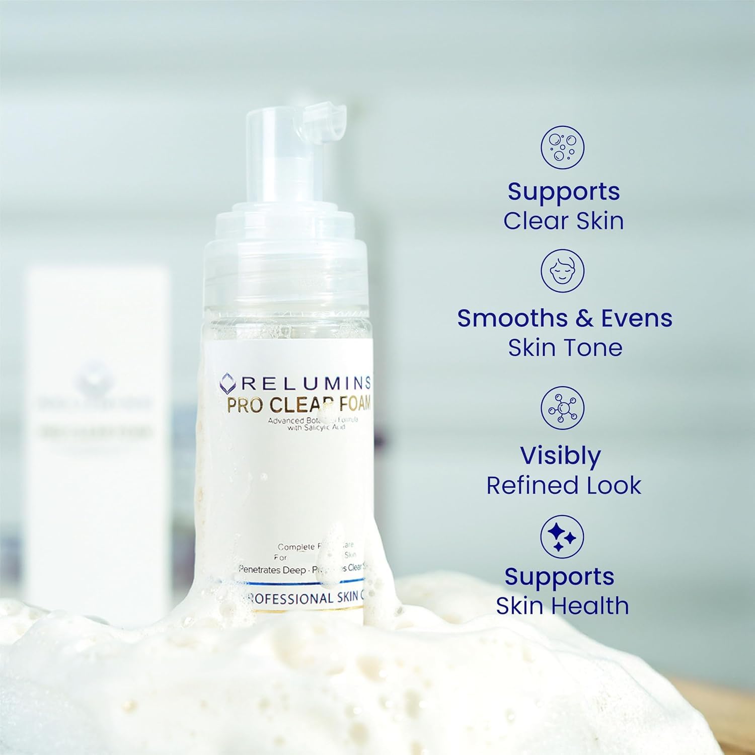 Relumins Pro Clear Foaming Wash – 120ml, Self-Love Essential Deep Cleansing Formula with Natural Ingredients, Clarifies & Refreshes Skin for a Smooth, Healthy Complexion - Image 6