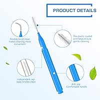 Vista 4 de 200 cepillos interdentales cepillos para limpiador, desechable, púas de hilo dental, cepillos dentales, cepillo dental suave, cabezal de hilo dental