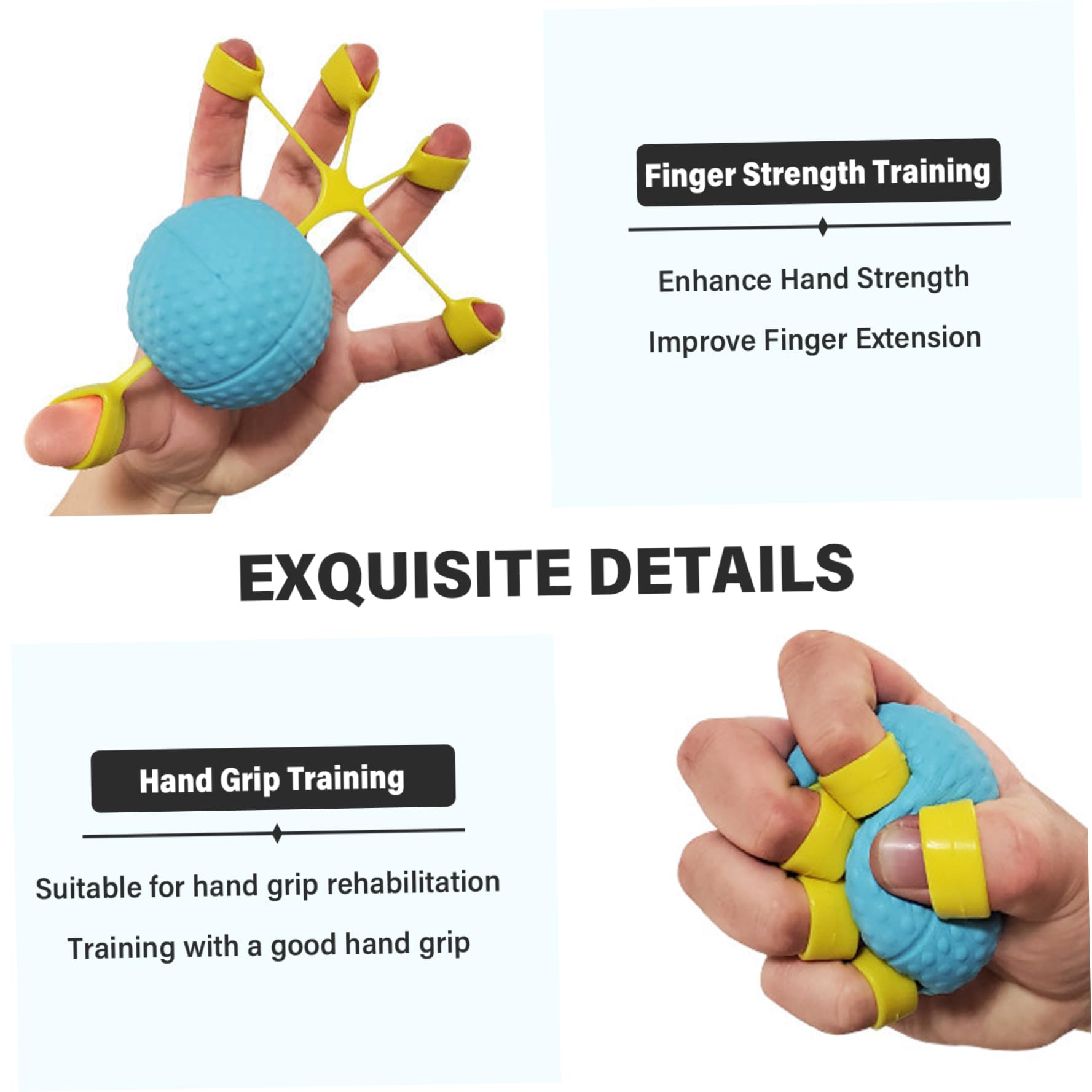 Ballons D'exercice Pour Les Mains Silicone Squeeze Stress Ball Massage Therapy Grip Ball Pour La Force Des Doigts De La Main Exercice Stress Reliefbleu 92370395
