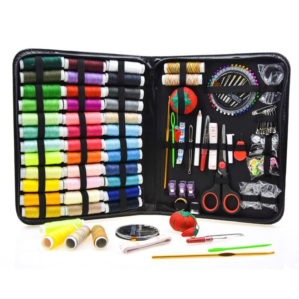 Kit de Costura de 183 Piezas, 38 Colores, para el hogar, con Herramientas de Bordado y Punto de Cruz.