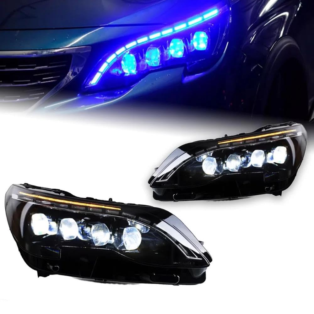 Amazon | ヘッドライトアセンブリ ために プジョー 3008 5008 LED