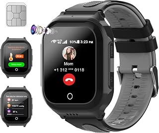 Smart Watch for Kids With GPS Tracker, Video & Audio Call, SOS Alerts, HD Camera, School Mode, Parental Control, Kids Smart Watch With Preinstalled SIM Card, Safe Phone Watch for Boys & Girls (Blue)
