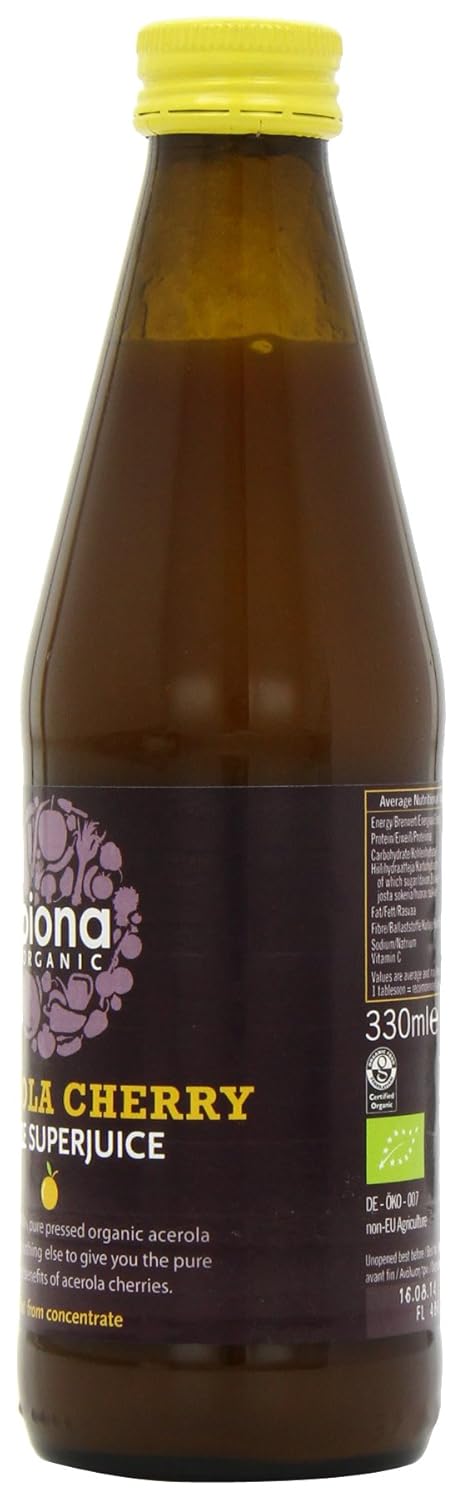 Biona Organic Acerola Cherry Pure Juice 330 ml (Pack of 2)