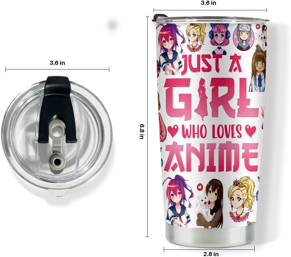 KDXPBZ Anime Gifts for Women - Stainless Steel Tumblers, 20oz - Kawaii Birthday Gifts for Anime Lovers - Image 4
