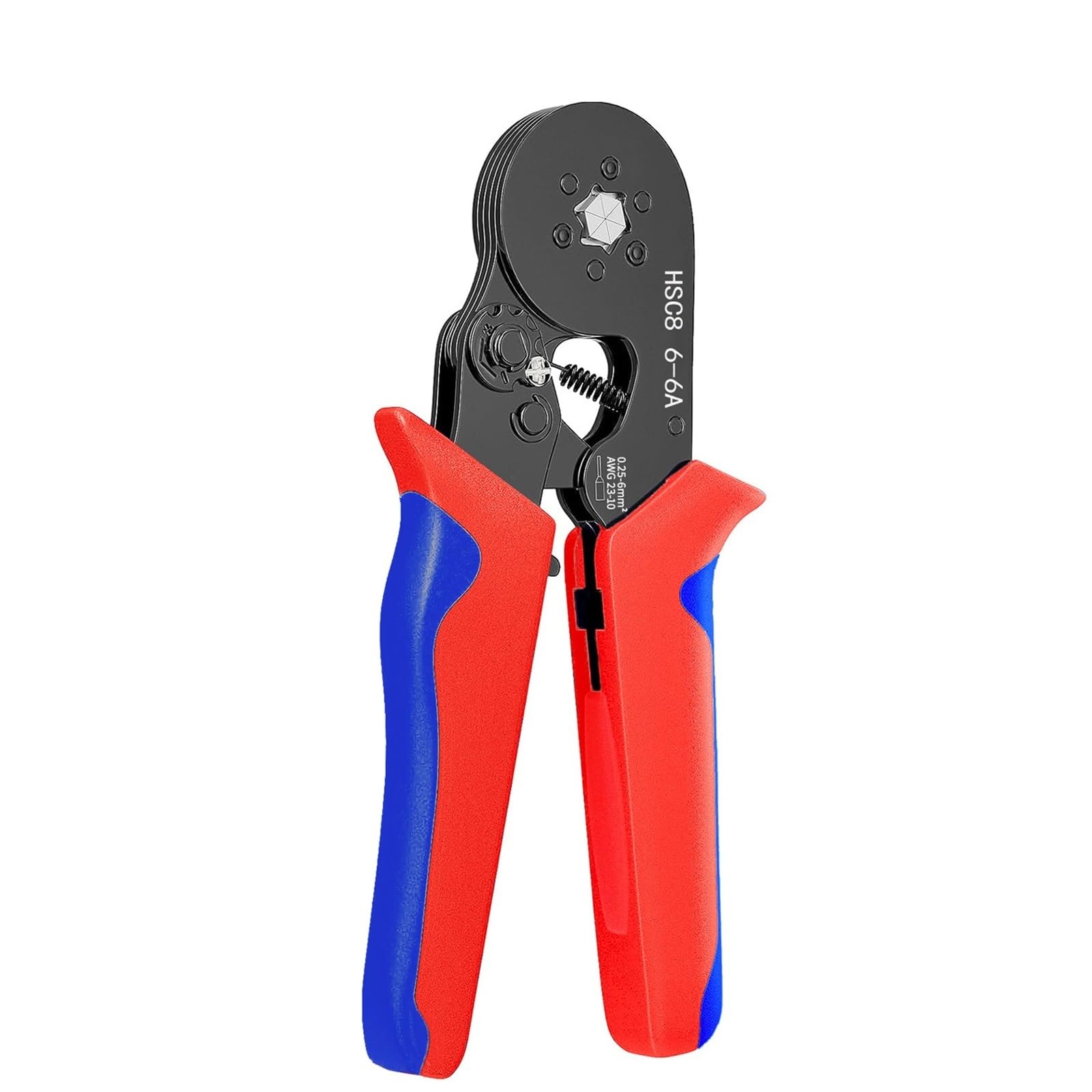 Kvkitklw Hsc8 6-6A Hsc8 6-4A/6-6A Electrical Wire Connectors Crimping Plier,Insulated Wire Crimp Terminals Crimper,Assortment Clamp Tool Kit(Hsc8 6-6A)