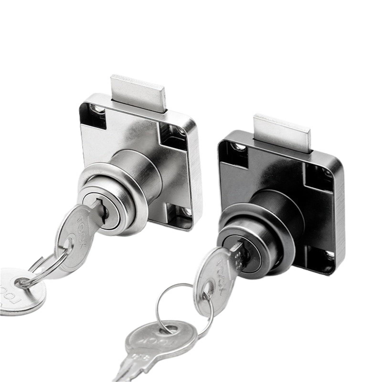 Jwvialel Silvery 16X22 Cabinet Drawer Latch Locks Furniture Door Lock Hardware 1Pcs(Silvery 16X22)