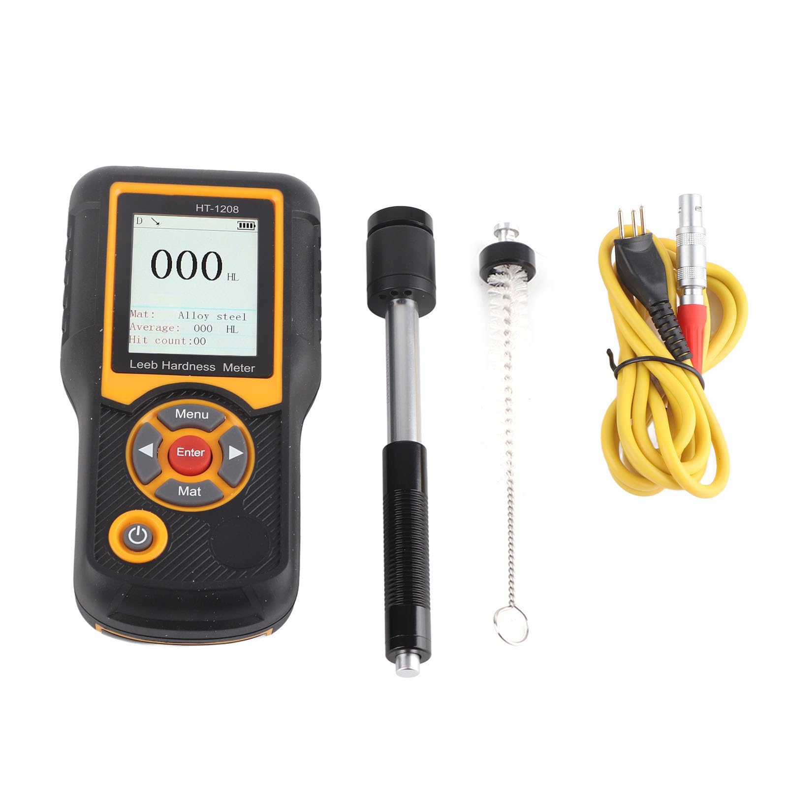 Tester di Durezza Digitale HT-1208 Ad Alta Precisione per Metalli Acciaio Ferro Bronzo Rame con Display LCD Professionale per Laboratorio Industria Officina Meccanica Strumento di Misura