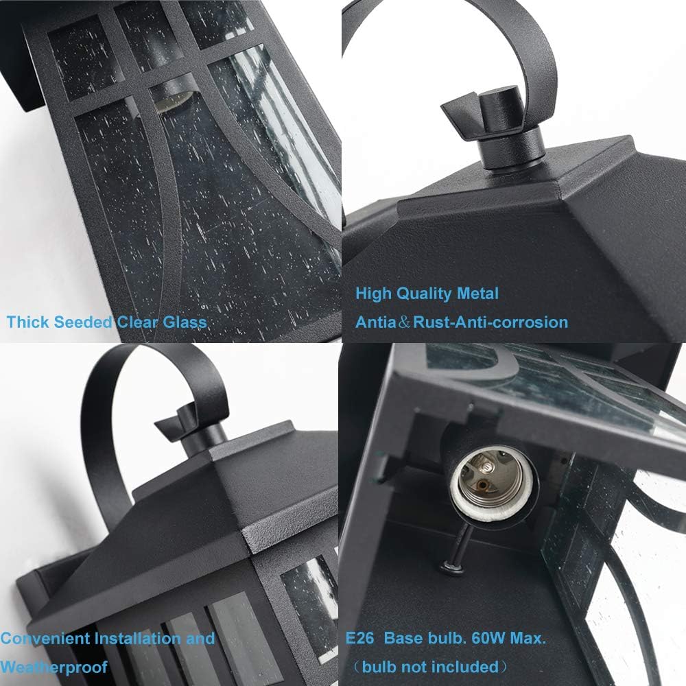 Buу 1 gеt 1 Outdoor Indoor Wall Sconce, Exterior Waterproof Wall Sconce Light Fixture, Modern Wall Lantern for Garage, Porch, Front Door, Patio