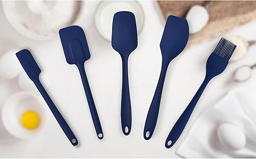 Miniatura 2 de Mrs. Anderson's Baking Espátula delgada de silicona, flexible y antiadherente, azul marino