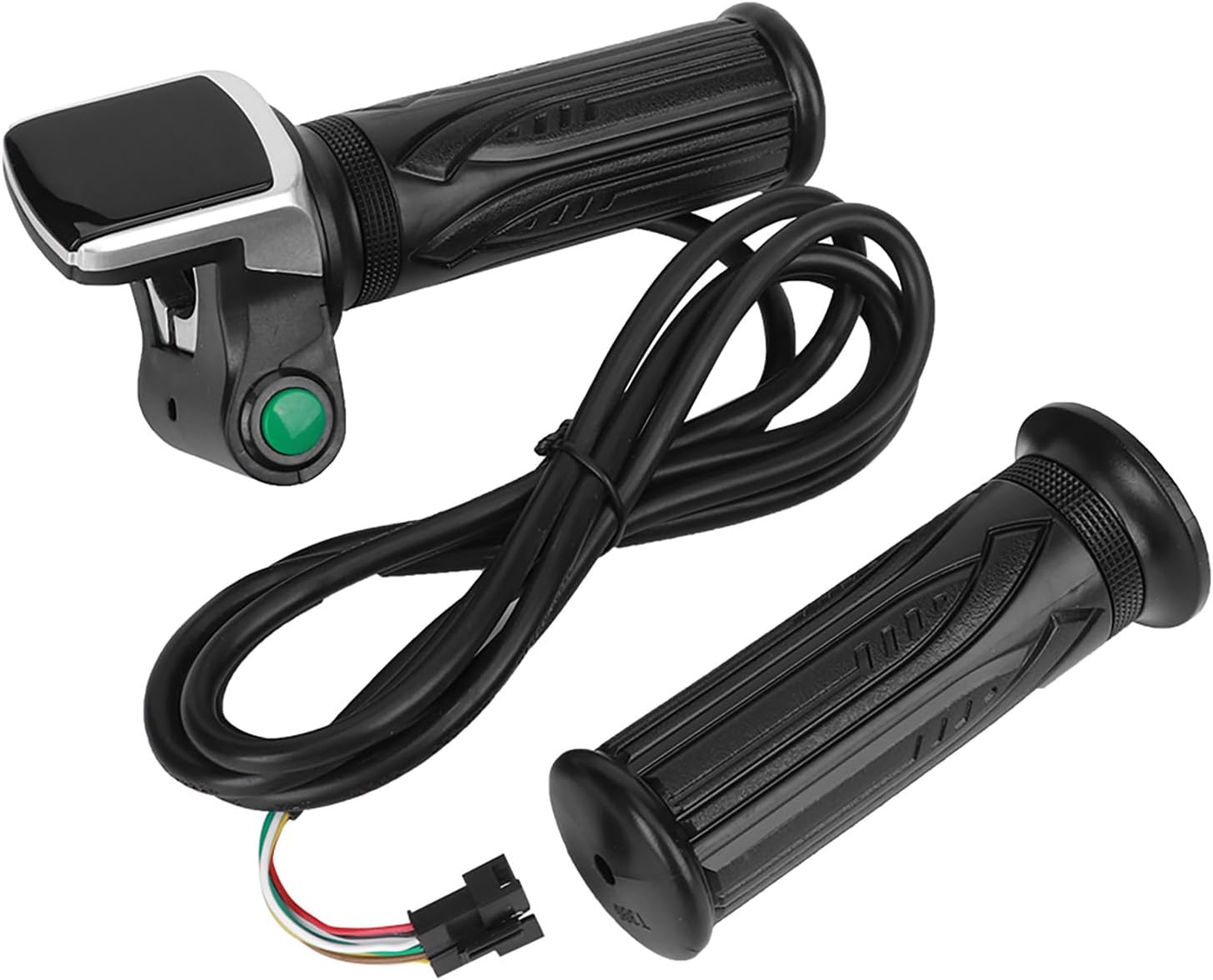 Yosoo Health Gear Electric Throttle Grip, 48V, Black, Plastic Blend, Modern, Rectangular, Powder Coated, Handlebar, 2 Count