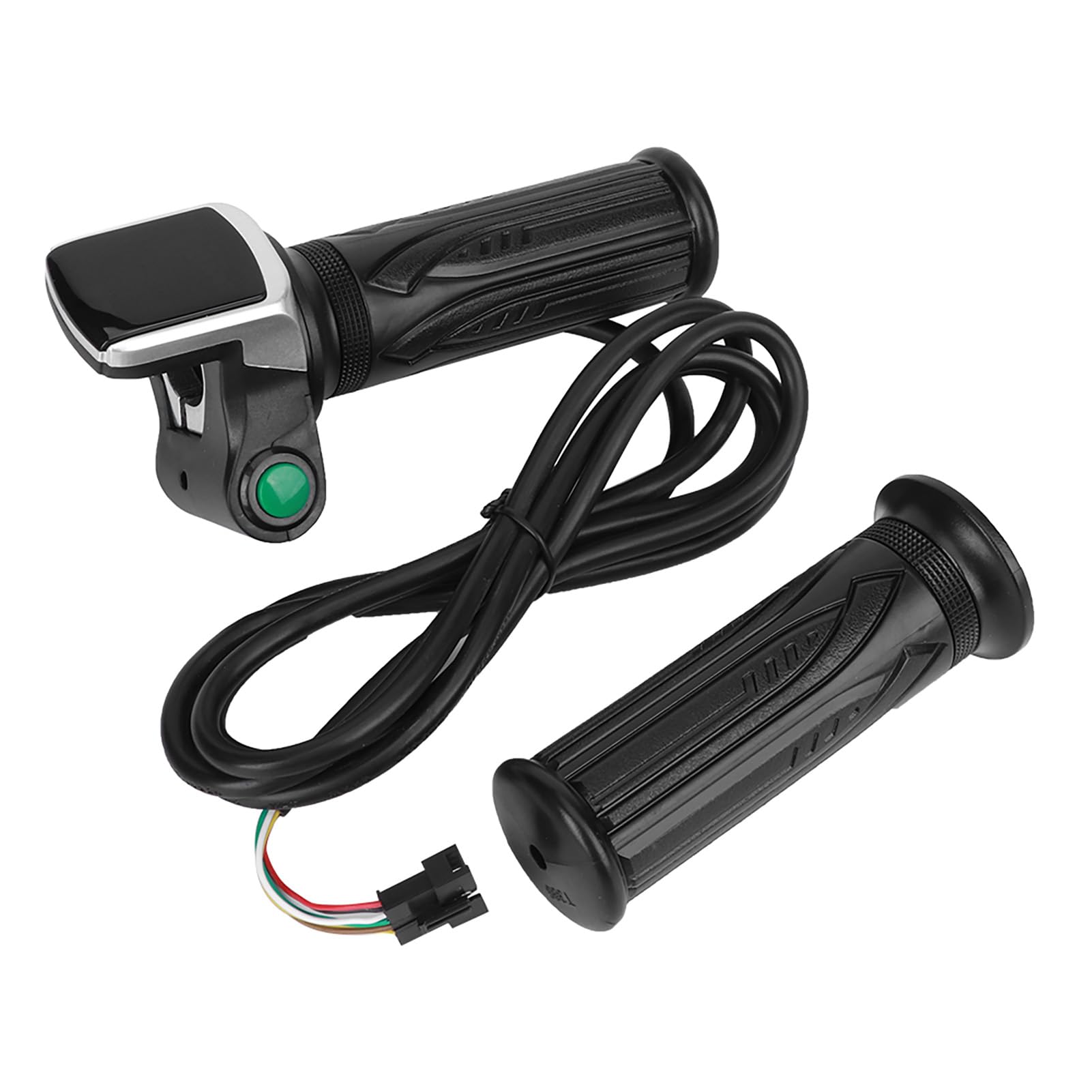 Brrnoo Manopola Gas Twist, Manopola Acceleratore Bici Elettrica con Display LCD, Regolatore di velocità per Bici Elettrica, Impermeabile con Interruttore 6 Universale 22,5 Mm, (48V)