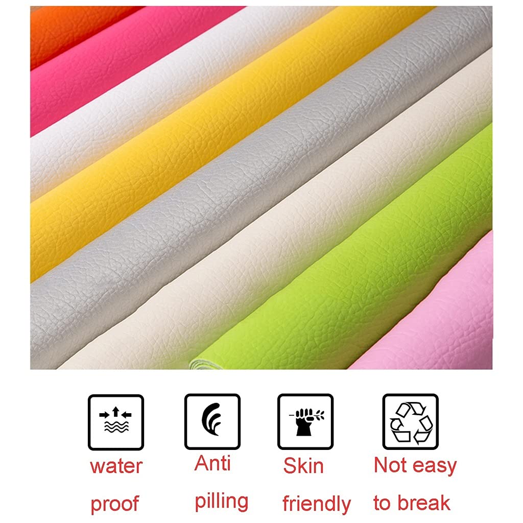 Tessuto in Ecopelle/Finta Pelle per Rivestimento e Arredamento - 140 x 100 cm - Pelle Sintetica Morbida per Arredo, Divani, Sedie, Casa, Accessori(Yellow,1.4X4m)