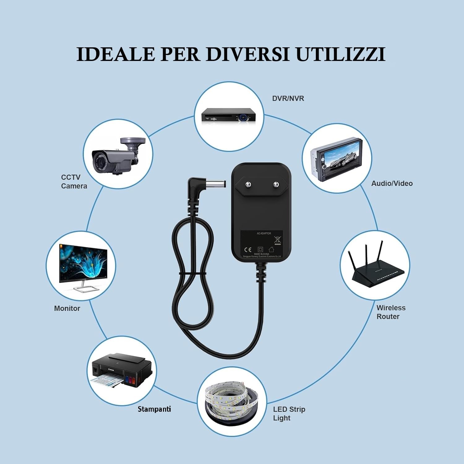 Tempo Di Saldi ‎ALIM2A- Zasilacz Uniwersalny, Czarny, Do 5.5 mm