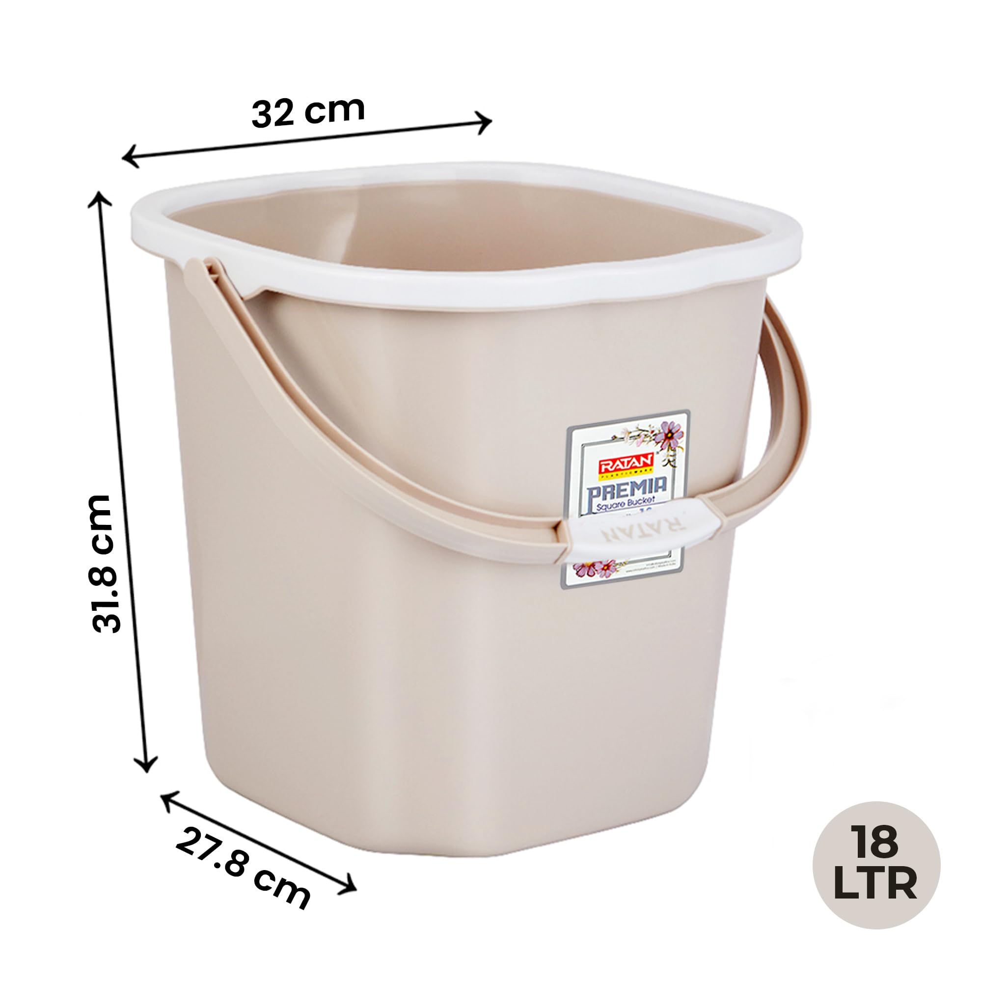 Ratan Premia Bucket Set - 3 Desert Rose Buckets -2