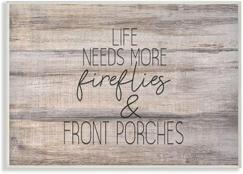 Miniatura 1 de Stupell Industries Más luciérnagas Country Life Home - Placa de pared con textura de madera, 12 x 18, multicolor