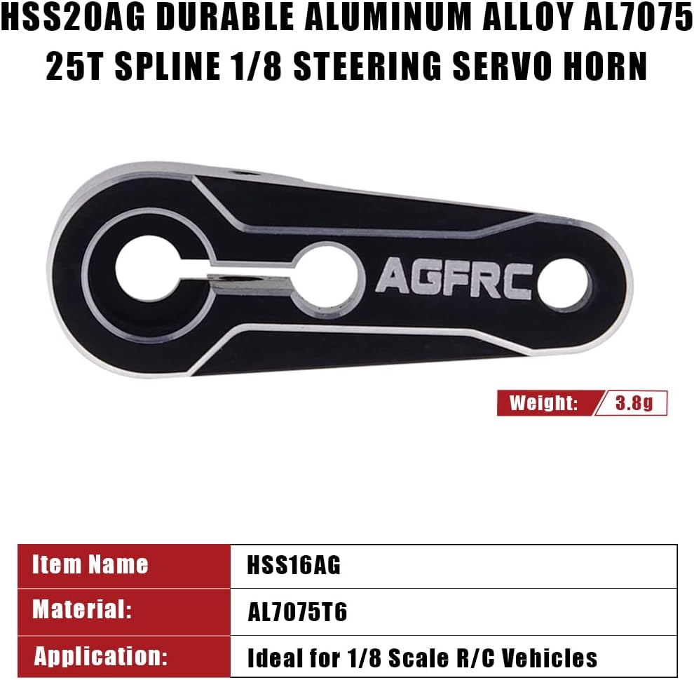 AGFRC 25T Metal Servo Horn for 1/10 1/8 Scales RC Car Truck Crawler (HSS20AG)
