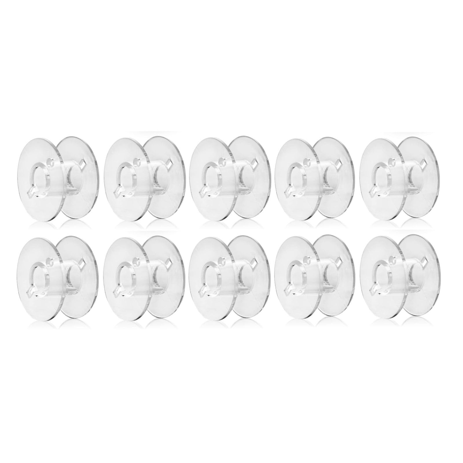 Zenith Combo of Plastic Bobbins and Pico Hemming Pressure Foot for All Domestic Automatic Sewing Machine Like Usha janome Singer Talent Brother etc Front Loading Embroidery Machines. White Steel (11) — Amazon image 3