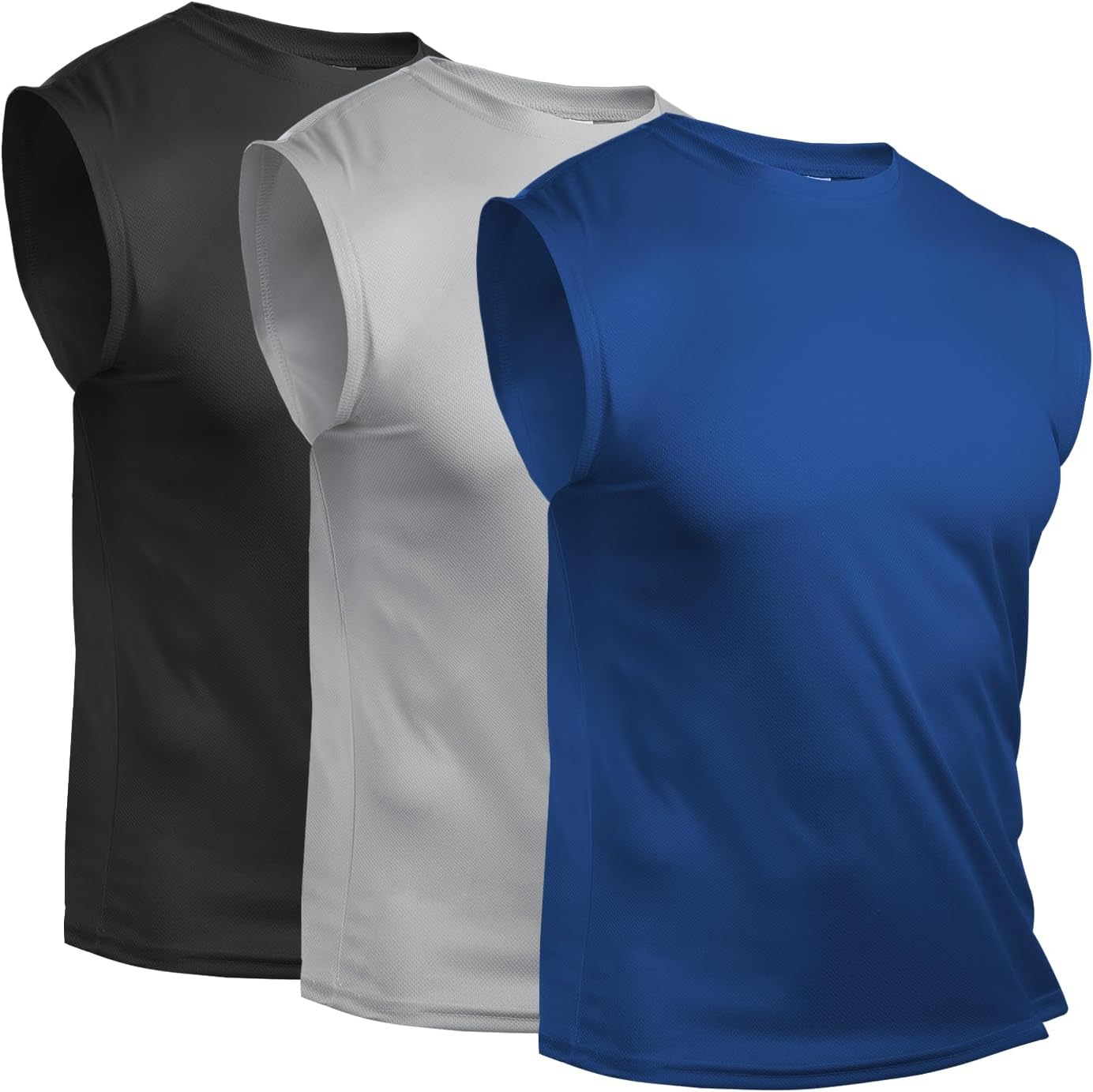 Suwangi Mens Tank Top Gym Exercise Athletic Quick Dry Muscle Bodybuilding Sleeveless Shirts Workout Outdoor Running Shirts - Image 7