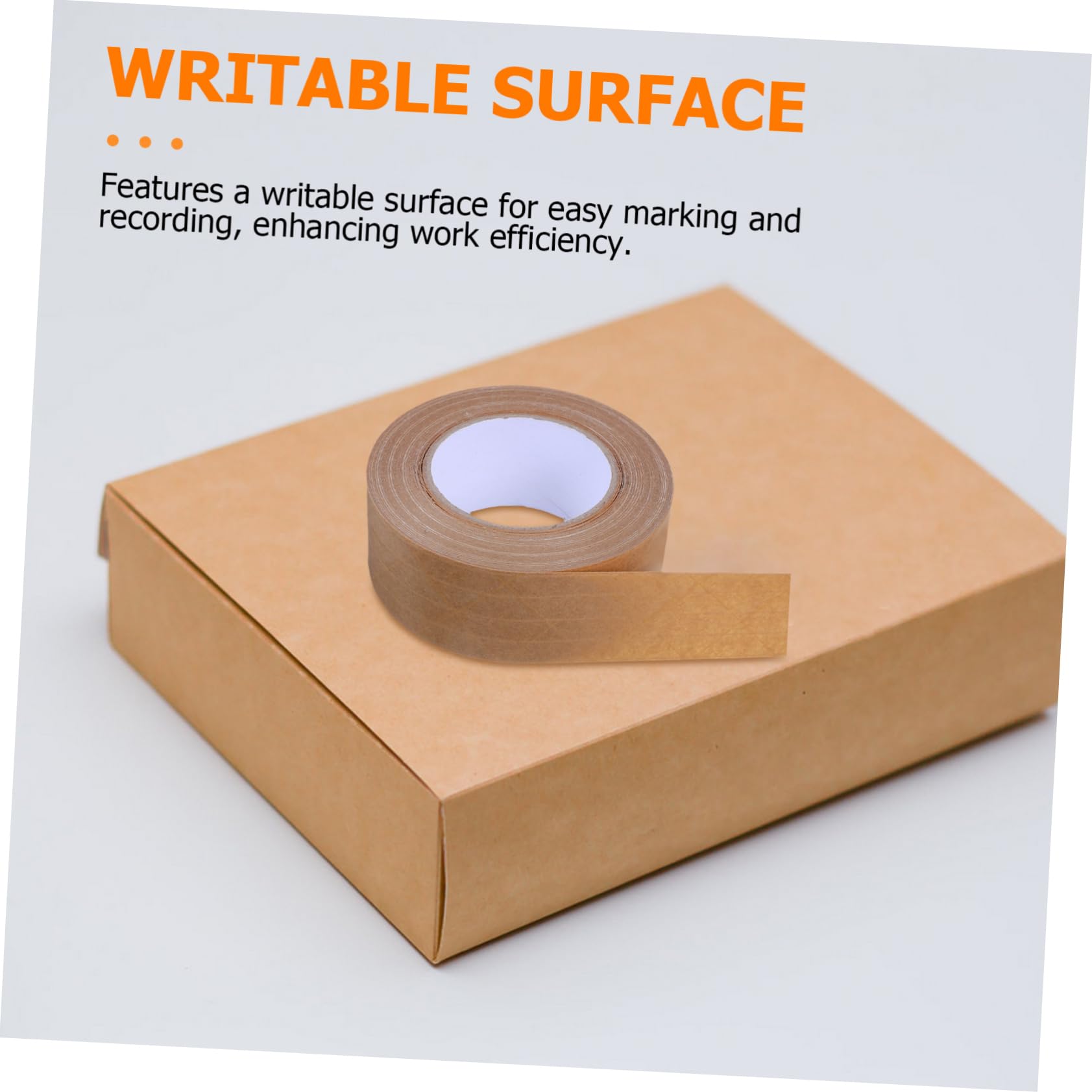 Gatuida 3pièces Ruban Adhésif Emballage Papier Kraft Inscriptible Ruban De Fermeture Renforcé Haute Résistance Pour Colis