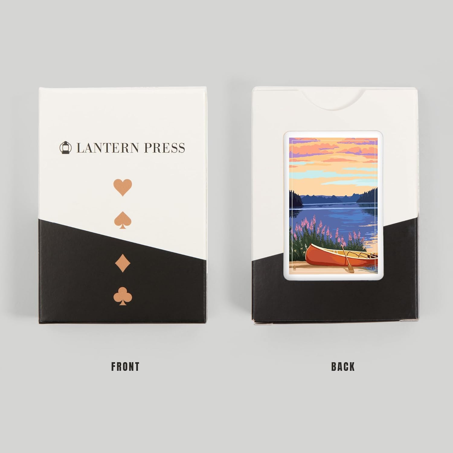 Lantern Press Canoe and Lake, 52 Playing Cards for Adults, Poker Size Card Deck