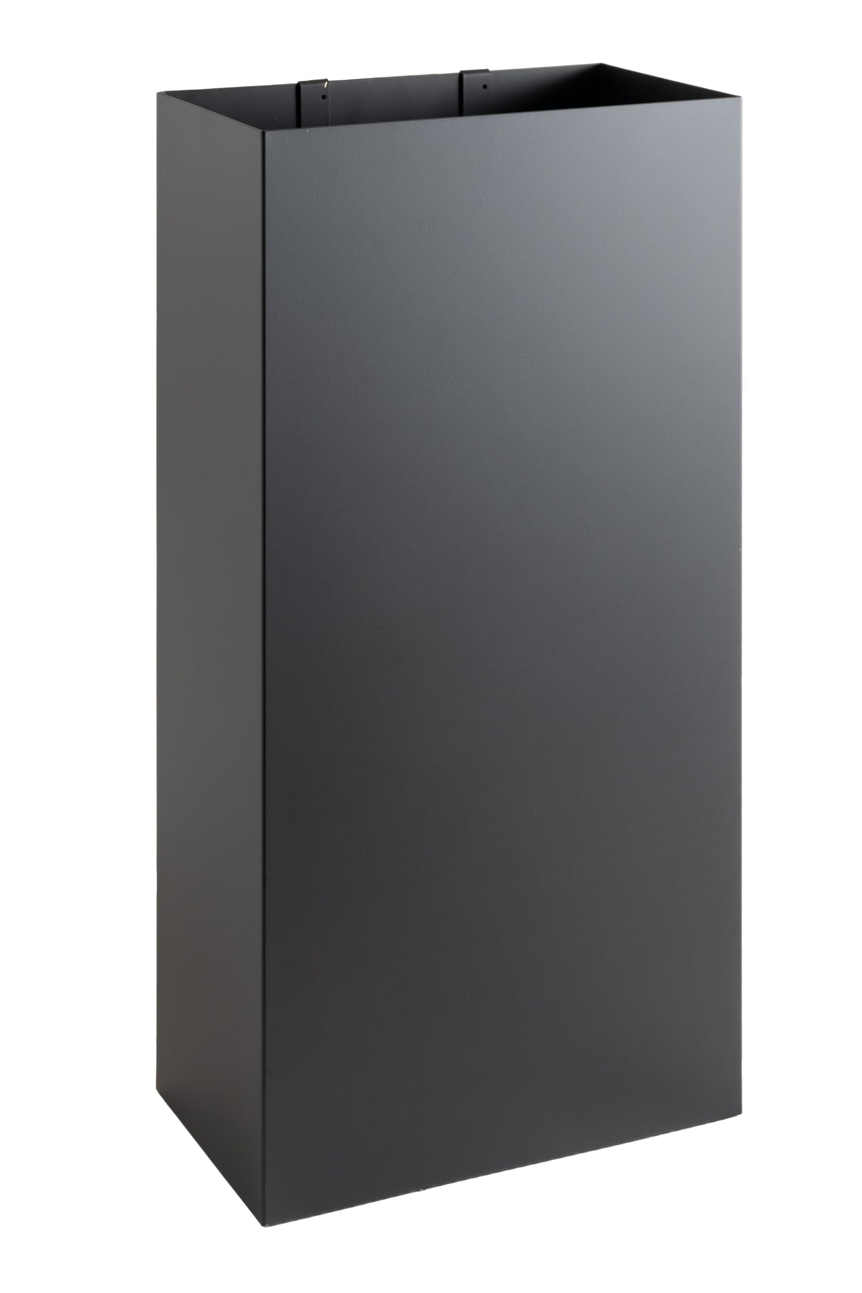 Schirmständer mit modernem Design aus Metall für Heim und Büro, Design-Ständer,schwarz, 2 Haken, 2x Wasserauffangschale herausnehmbar, 25x15x50cm, rechteckig, Regenschirmständer