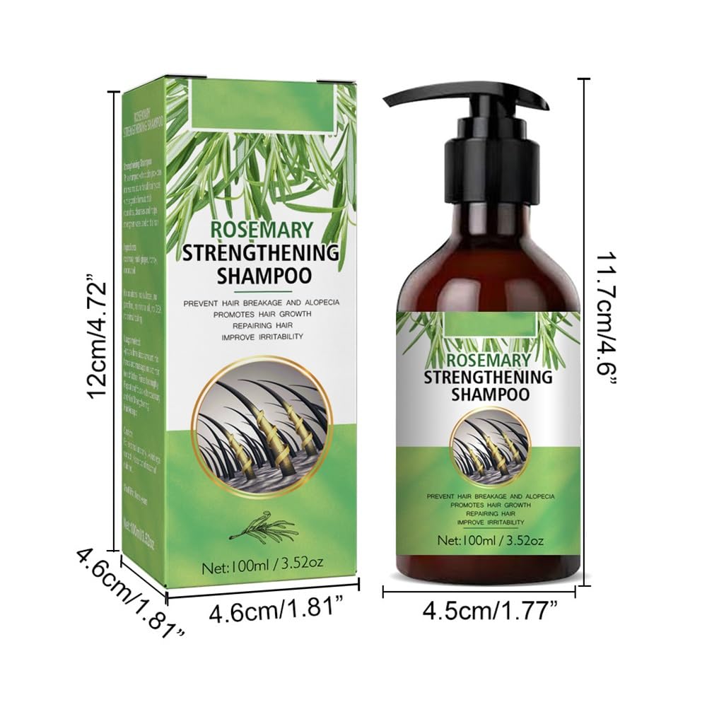 Shampoo nutriente for capelli al rosmarino, detergente detergente delicato for capelli morbidi, lucenti, gestibili