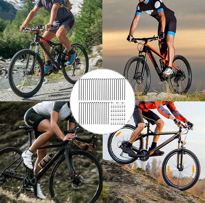 Radios para bicicleta, 38 unidades, con radios, 258-283 mm