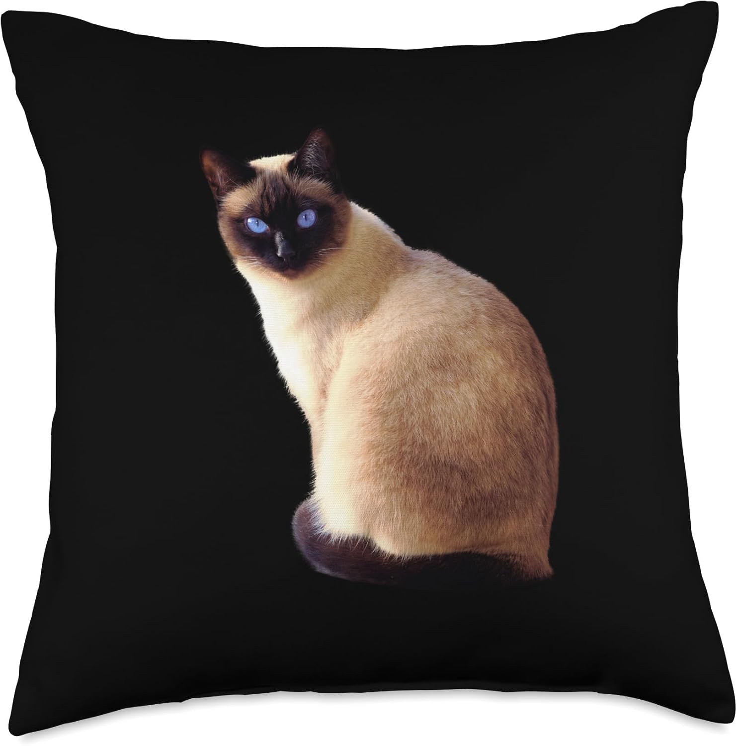 Siamese Cat Funny Animal Cute Kitty Design Graphic Throw Pillow