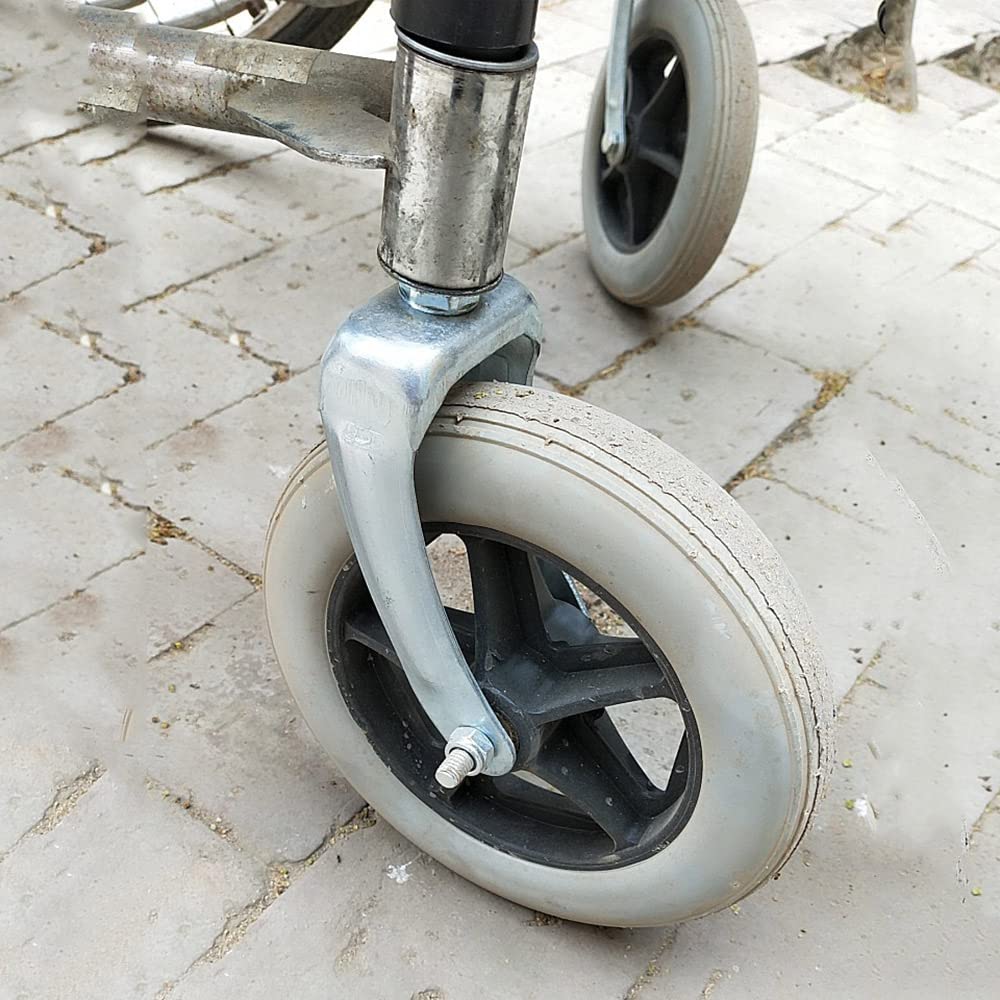 Ruedas de Repuesto para Silla de Ruedas con Horquilla Delantera, Piezas de Repuesto para Ruedas Delanteras de Silla de Ruedas, Horquilla Delantera para Andador/B/7 Pulgadas