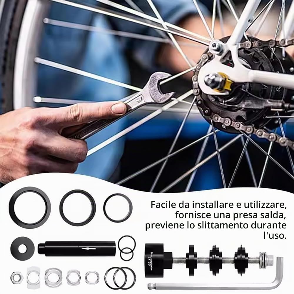 NEWFUN Kit Inferiore Bicicletta,Estrattore Movimento Centrale Bici, Kit per la Stampa del Cuscinetto della Bicicletta,Strumenti per Il Montaggio e Lo Smontaggio del Movimento Centrale BB86/30/92/PF30