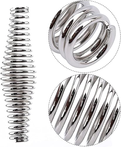 Miniatura 6 de SYCOOVEN 4 piezas de barbacoa resistente al tacto fresco estufa mango de resorte, parrilla de acero inoxidable para ahumar y estufa de leña manija