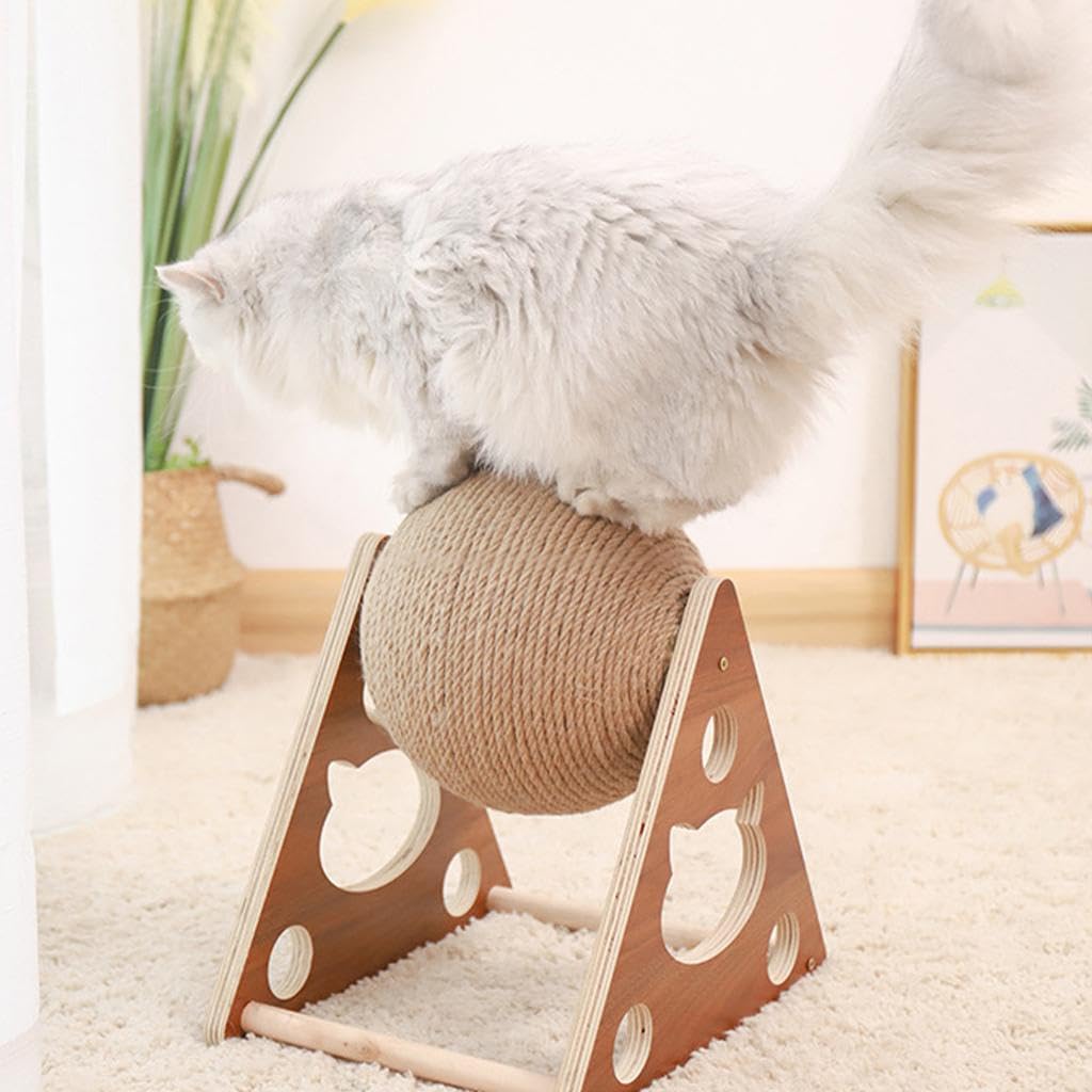 Tiragraffi pieghevole da parete in sisal per animali domestici, per criceti, realizzato con materiali atossici, garantisce un gioco sicuro per tutti i gatti. Tiragraffi